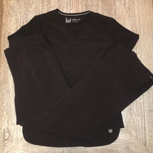 Urbane Performance Black Scrub Set